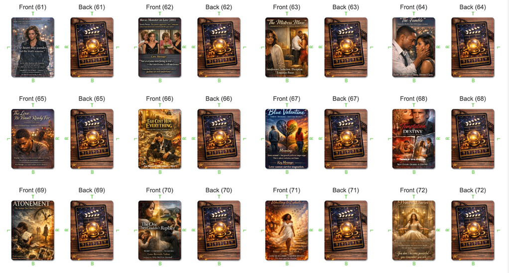 What Movie Was That? Oracle Deck by Rev Dr. Taiwo Olukemi Bola, PhD. (72 cards).
