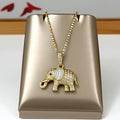Reiki Infused “Golden Elephant Luck” Pendant Necklace.