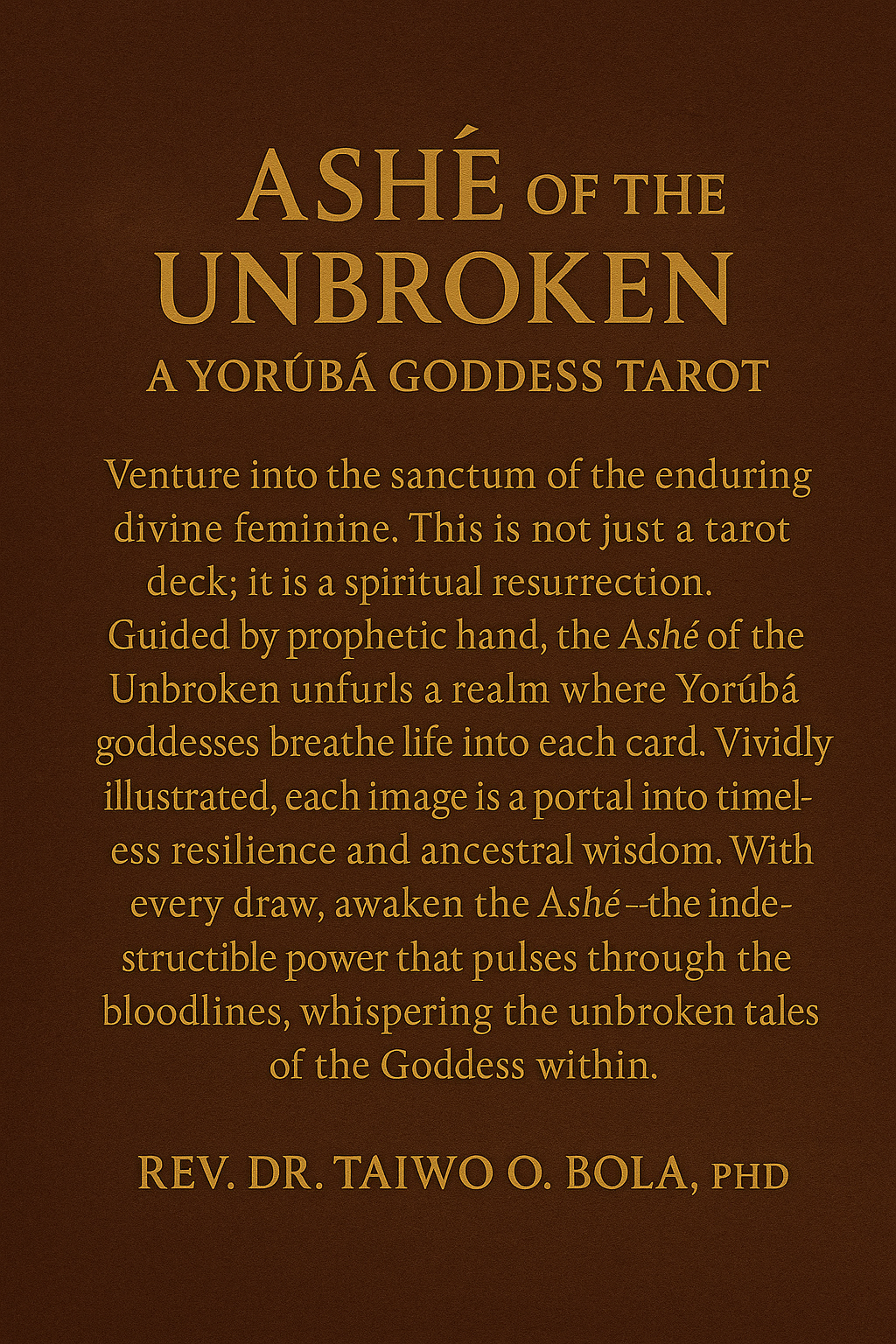 Ashe Of The Unbroken (Tarot) Includes a One-Page Activation PDF & Free Shipping