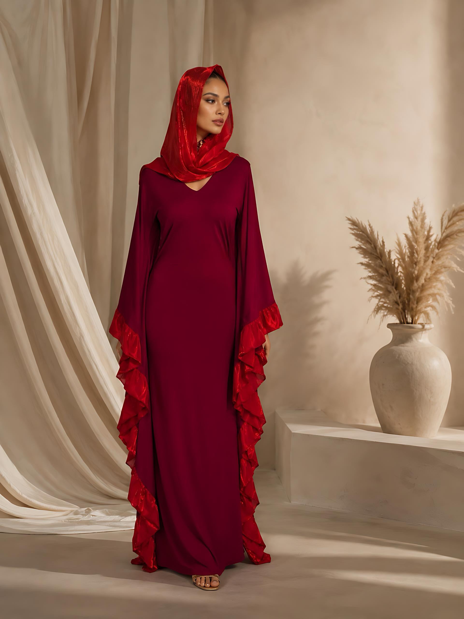 IMPERIALE Ruby Empress Kaftan Set