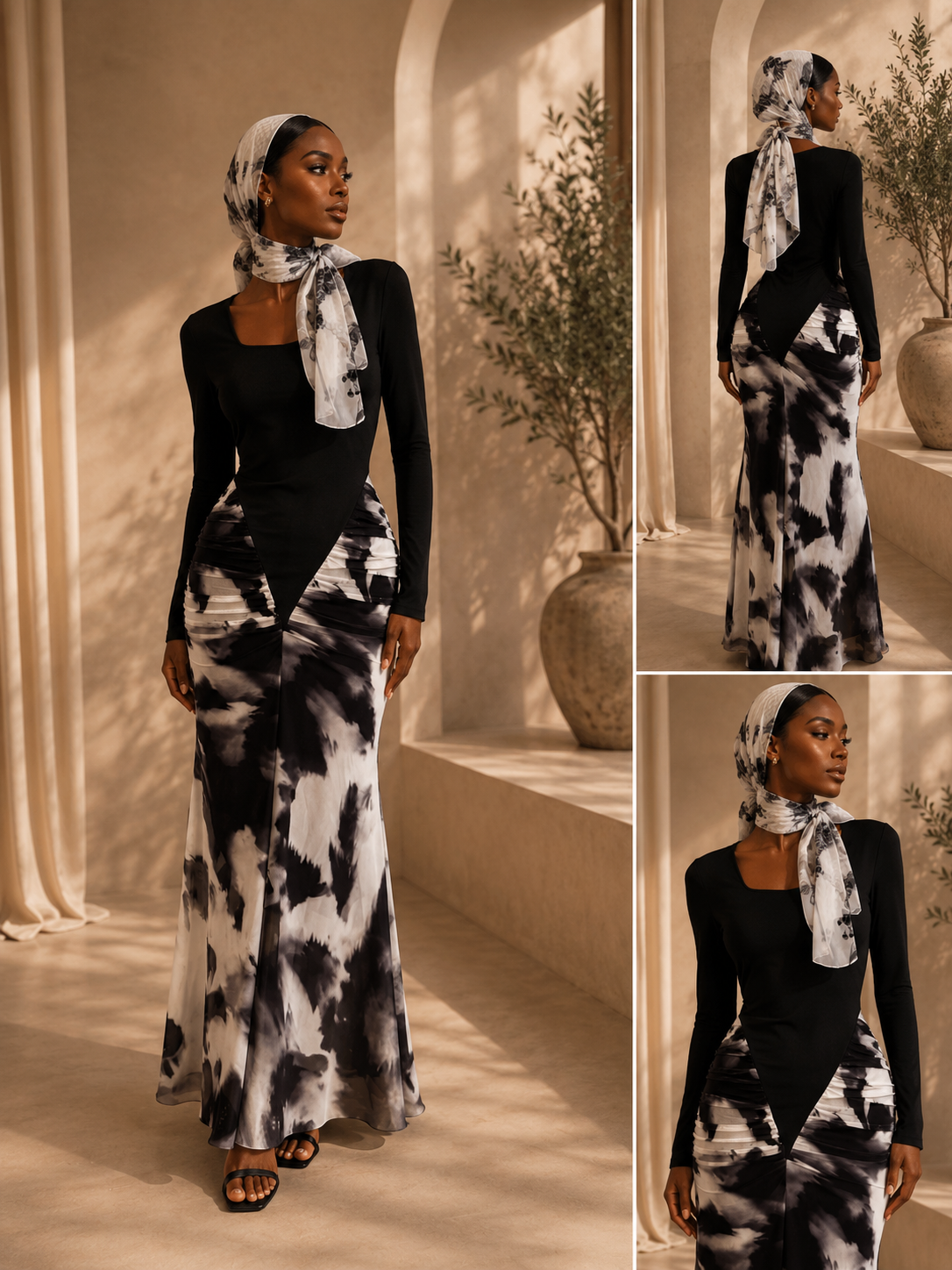 IMPERIALE Monochrome Muse Gown