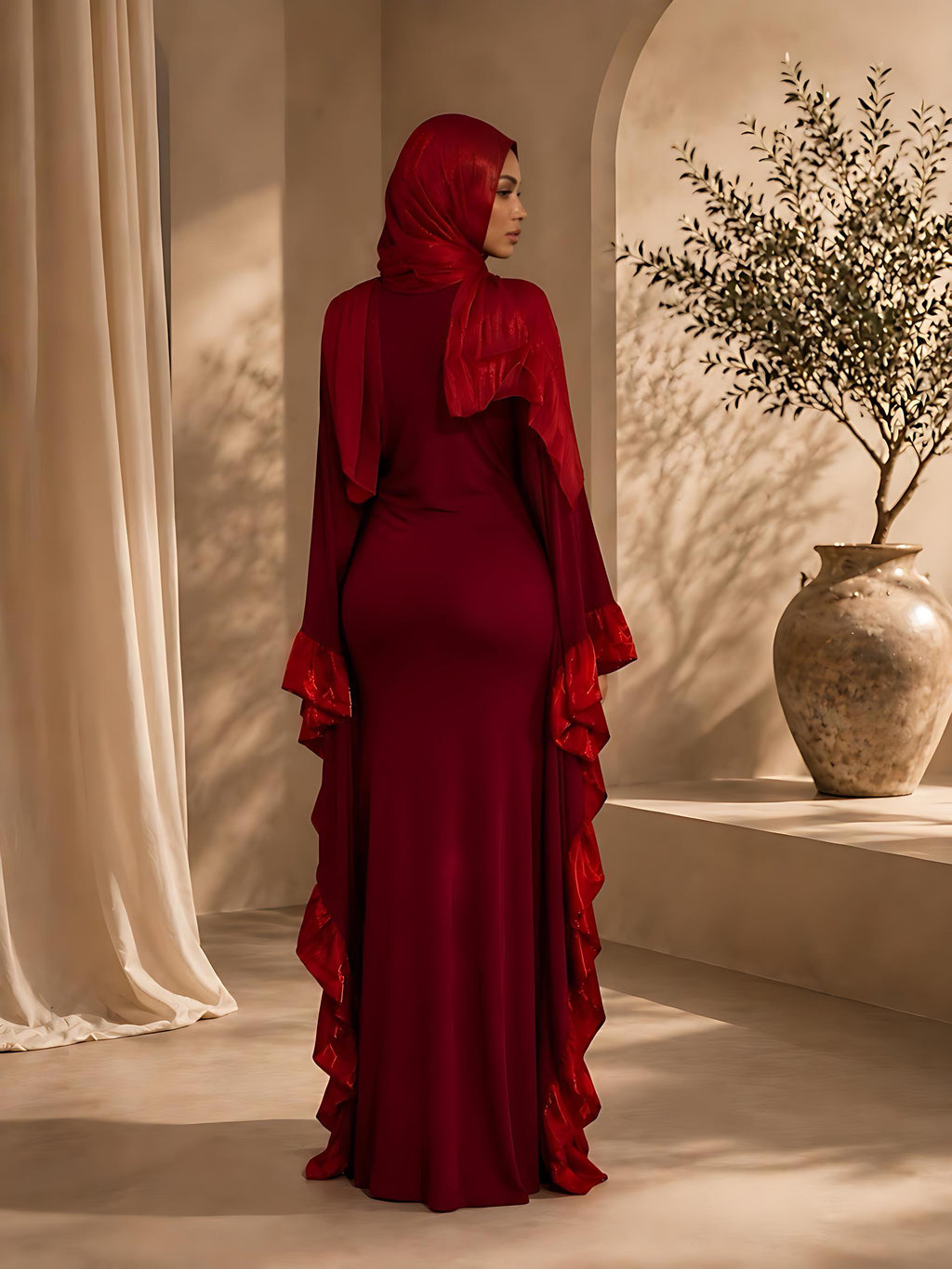 IMPERIALE Ruby Empress Kaftan Set