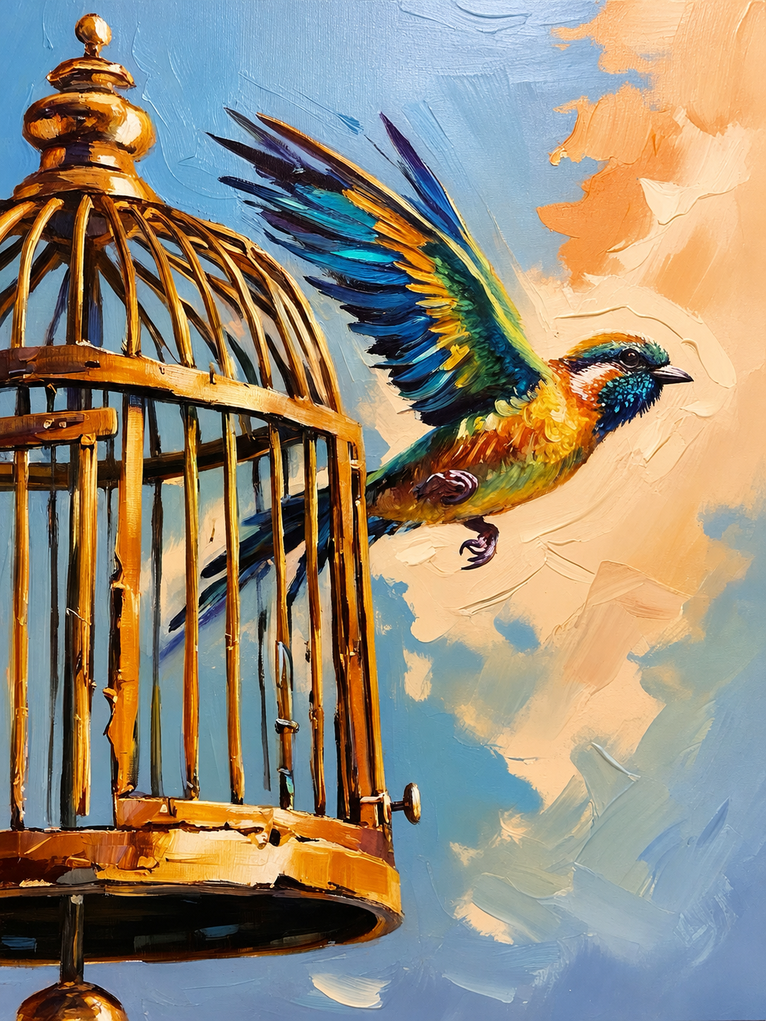 The Courage to Fly - A Transformational Fine Art Canvas - 40 × 60 inches