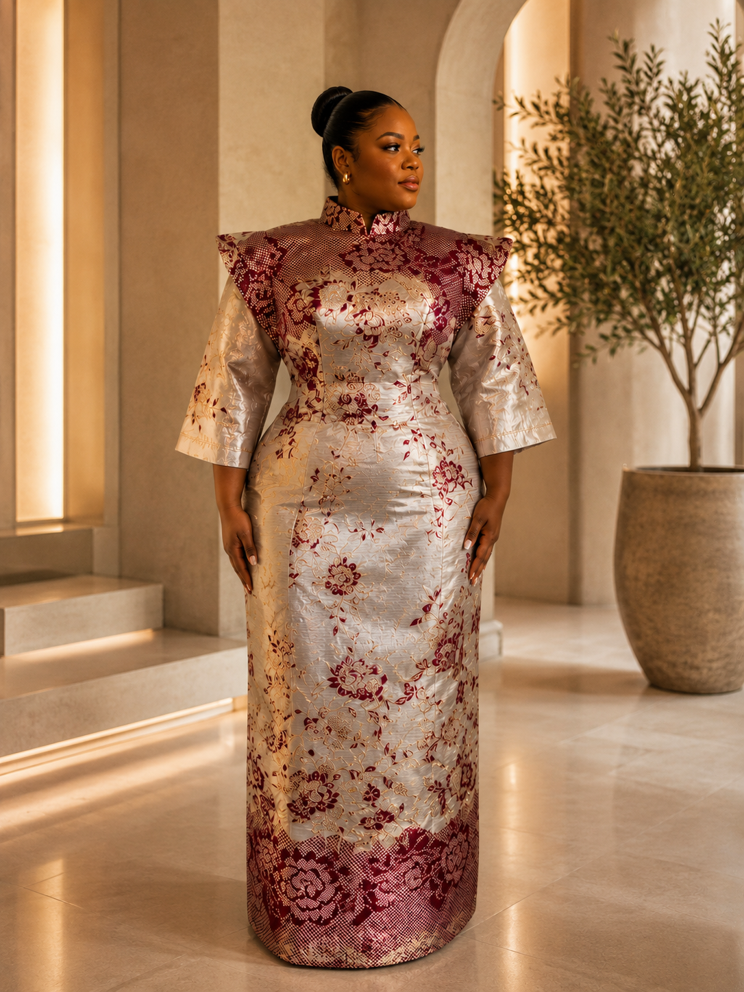 IMPERIALE Royal Duchess Couture Brocade Gown - Plus Size - 3XL