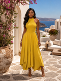 IMPERIALE Solara Luxe Halter Maxi Dress