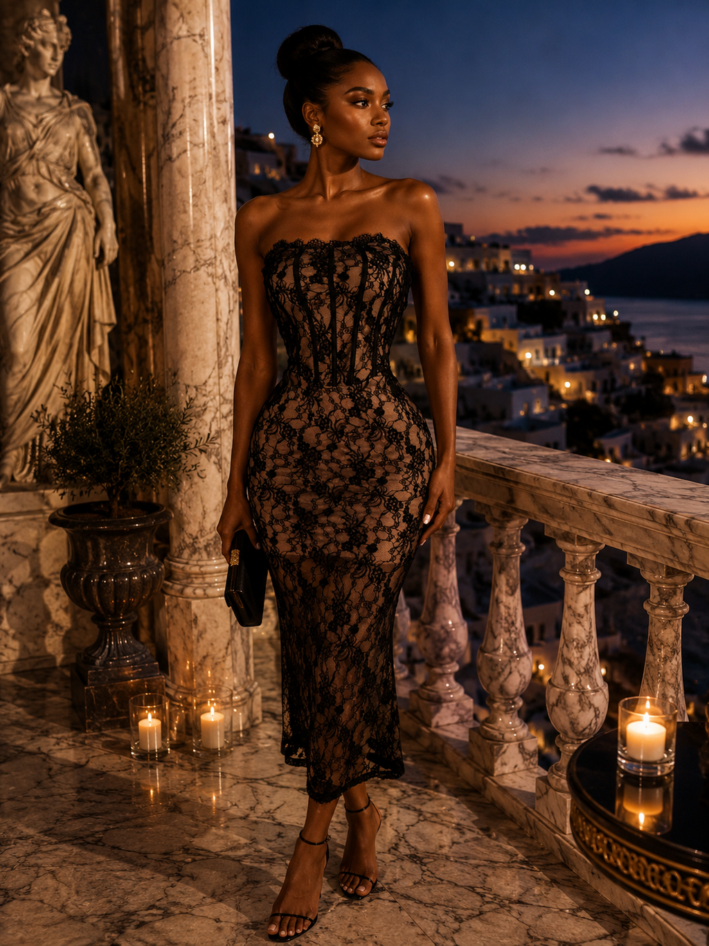 IMPERIALE Midnight Heiress Dress (Comes W/ Lace Gloves)