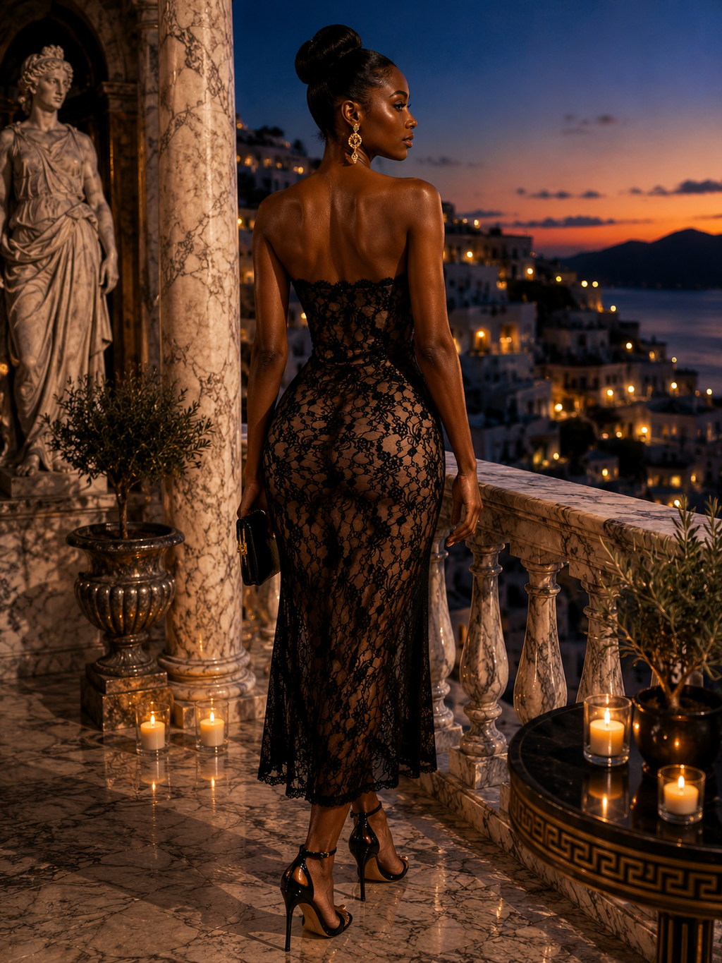 IMPERIALE Midnight Heiress Dress (Comes W/ Lace Gloves)