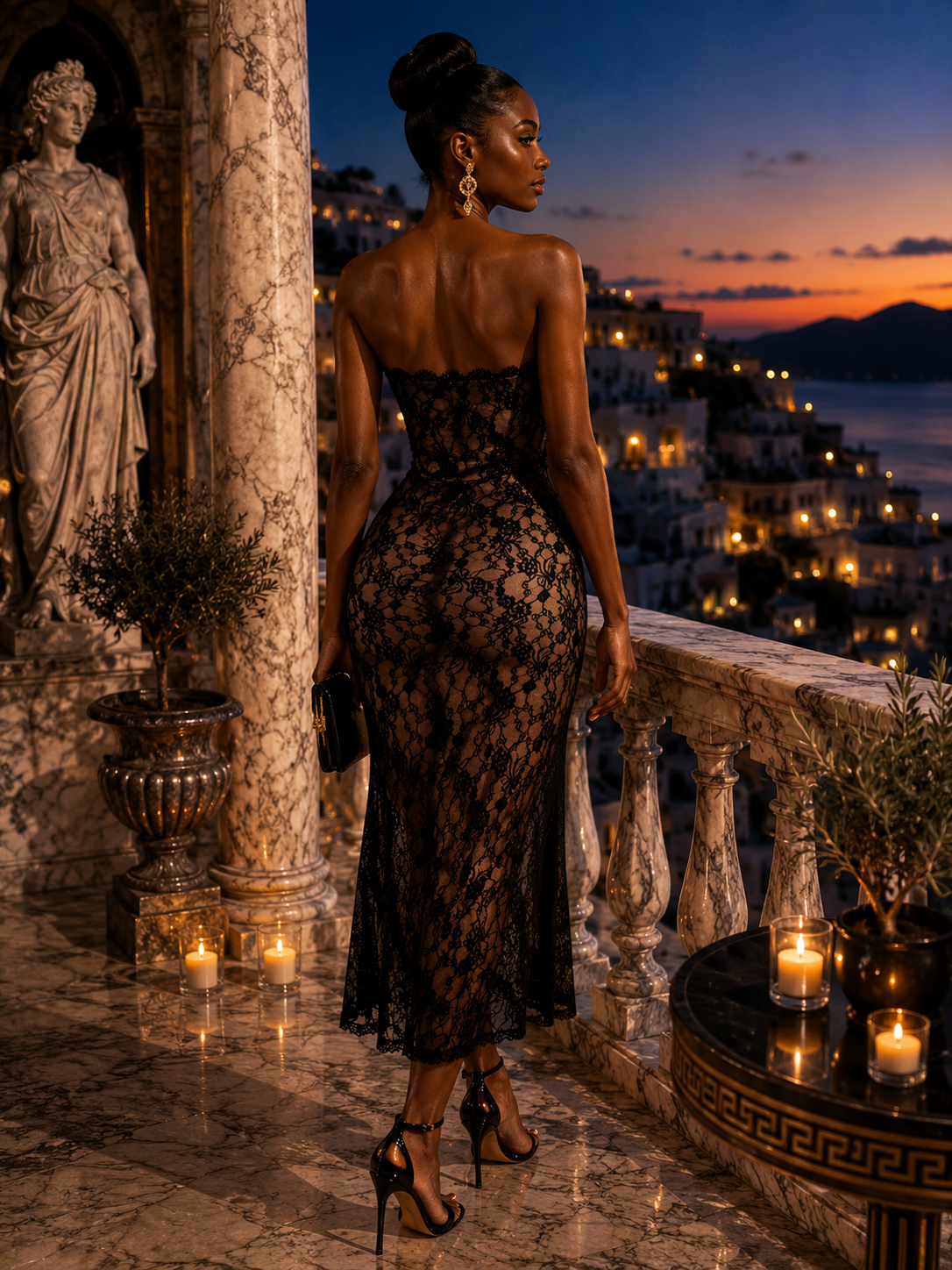 IMPERIALE Midnight Heiress Dress (Comes W/ Lace Gloves)