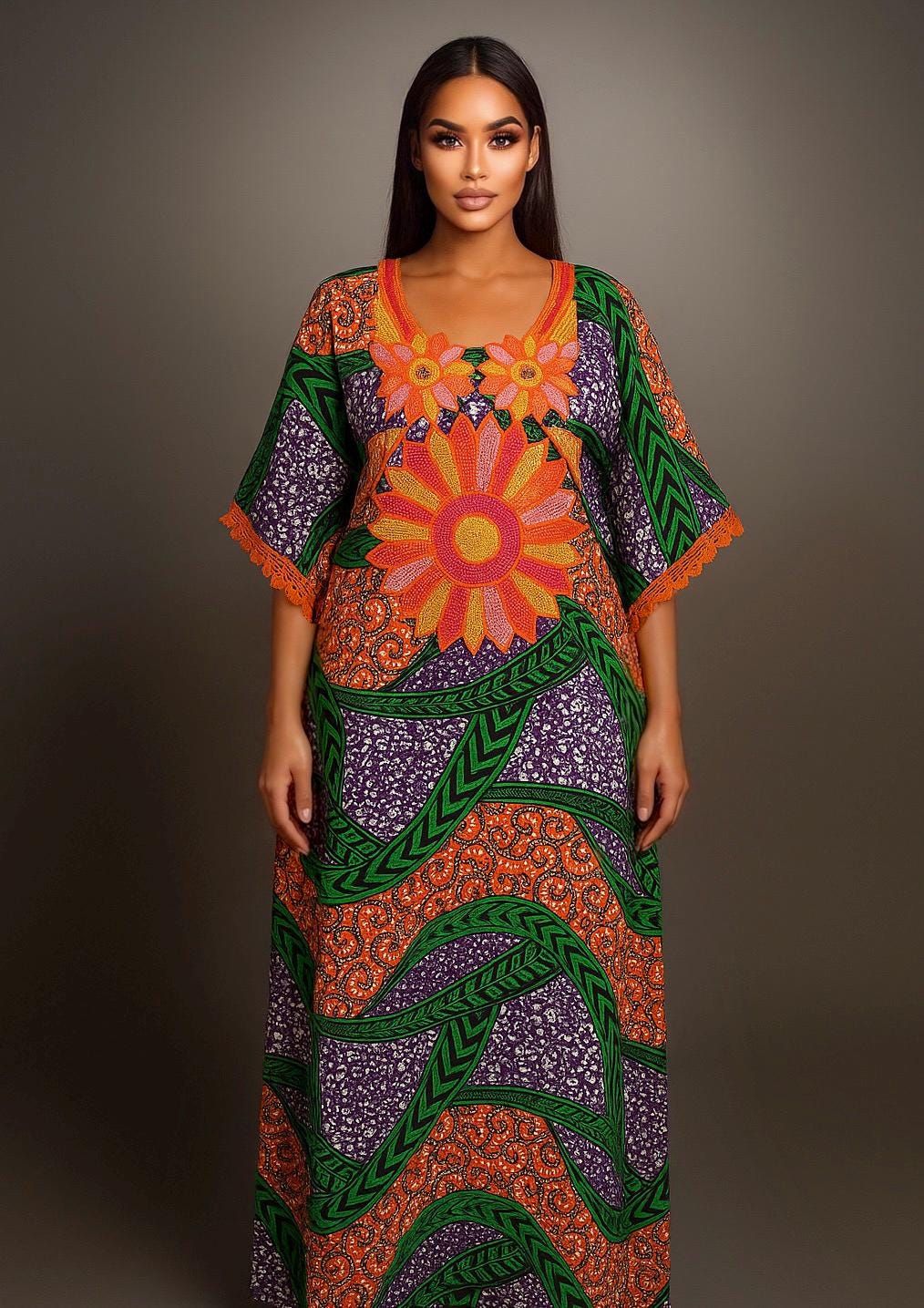IMPERIALE “ỌLỌRÍ GEMS” – Embroidered Stoned Ankara Bubu Kaftan(s) Collection.