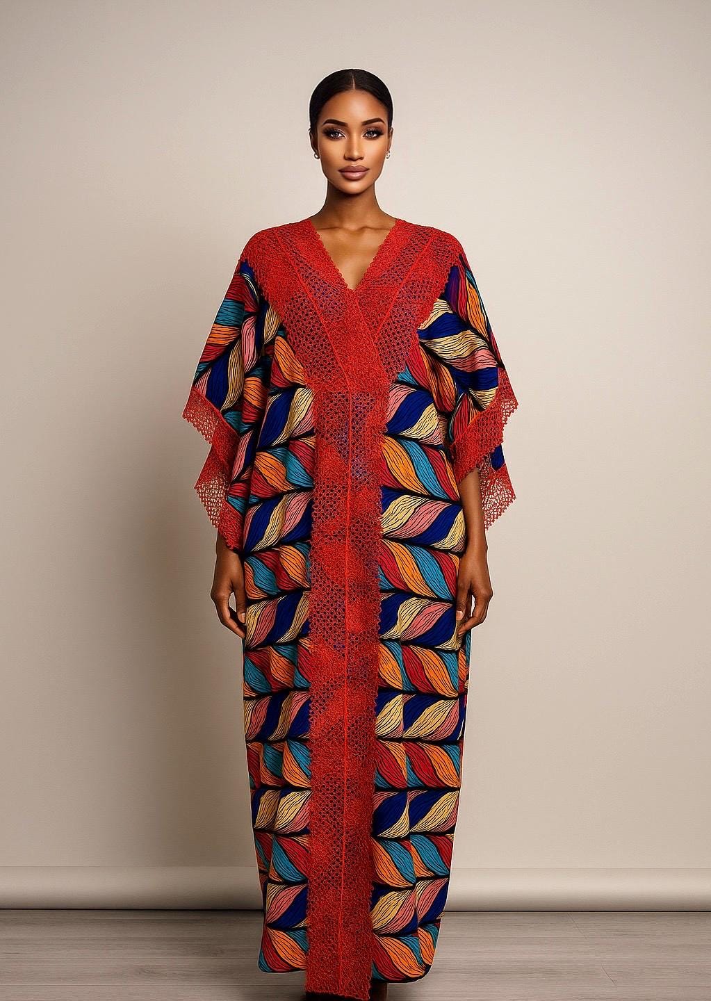 IMPERIALE Lace-Infused Ankara Luxe Kaftan Collection
