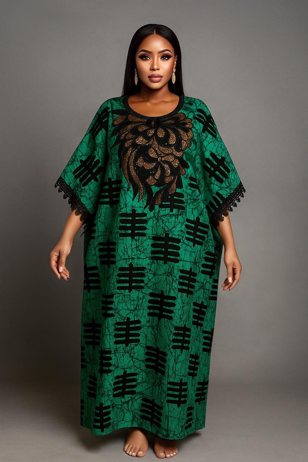 IMPERIALE “ỌLỌRÍ GEMS” – Embroidered Stoned Ankara Bubu Kaftan(s) Collection.